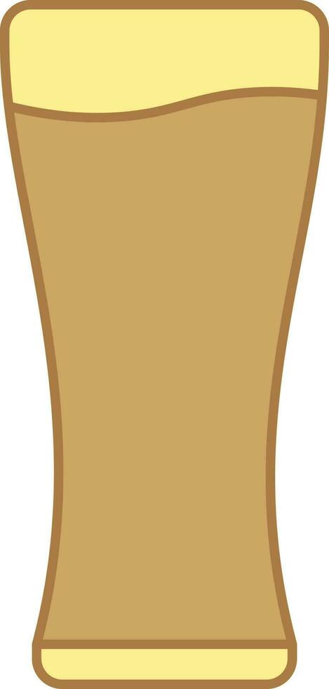 Yellow And Brown Drink Glass Icon. vector