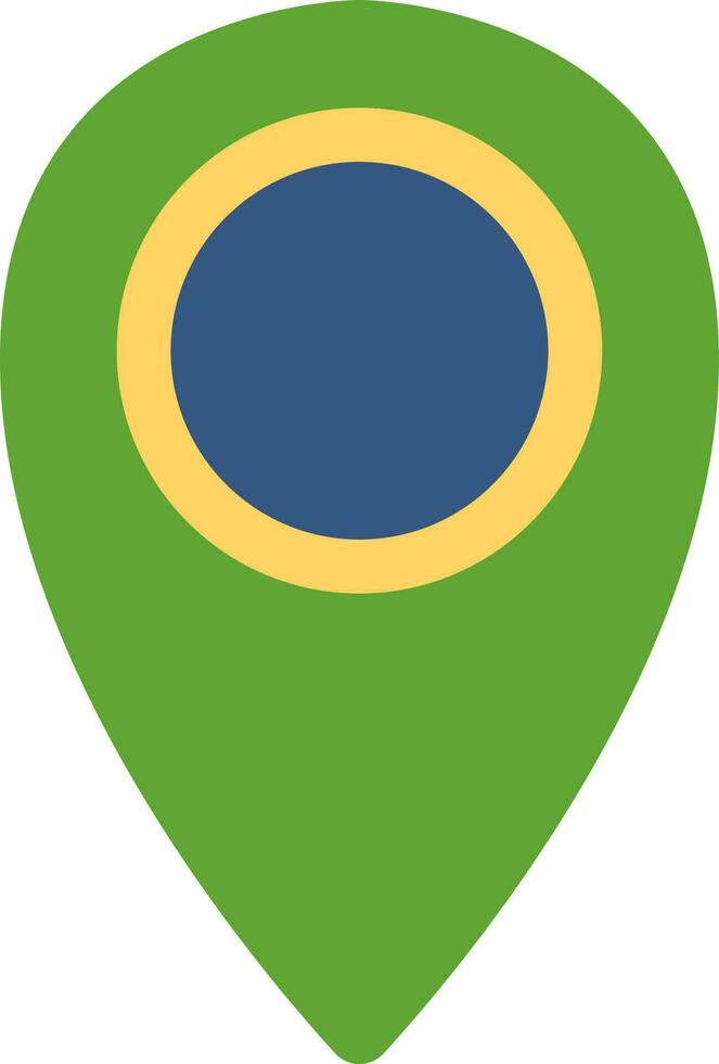 Colorful Location Map Pin Icon In Flat Style. vector