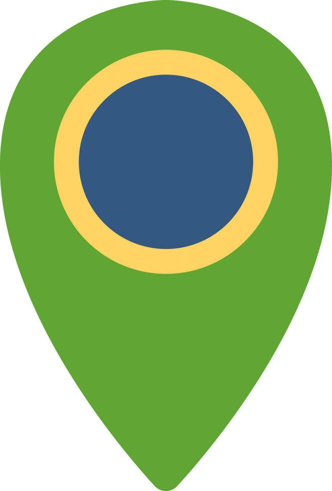 Colorful Location Map Pin Icon In Flat Style. vector