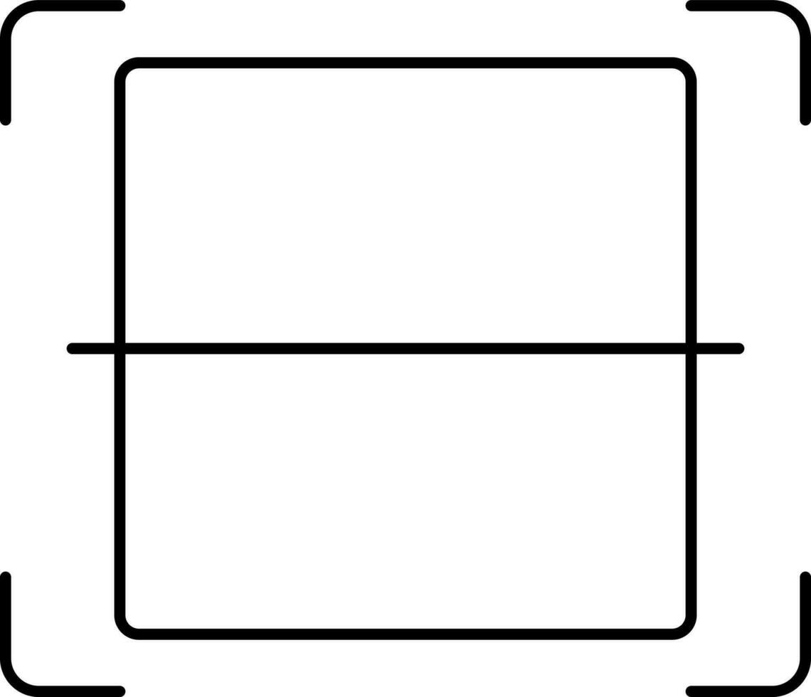 Black Linear Style Scan Icon Or Symbol. vector