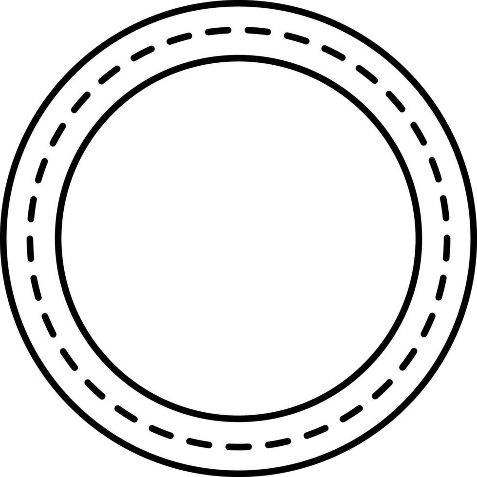 Copy Space Coin Icon In Black Outline. vector