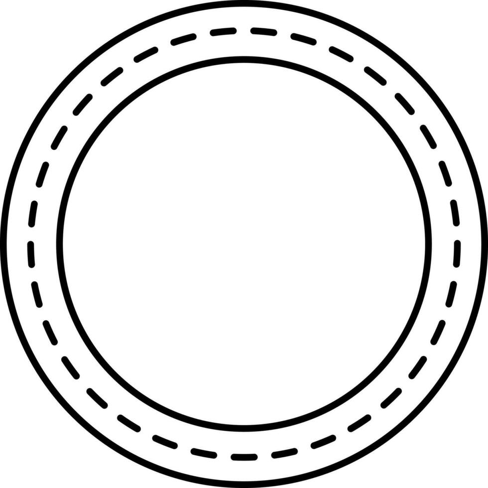 Copy Space Coin Icon In Black Outline. vector