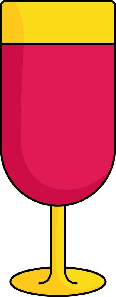 aislado vino vaso icono en rojo y amarillo color. vector