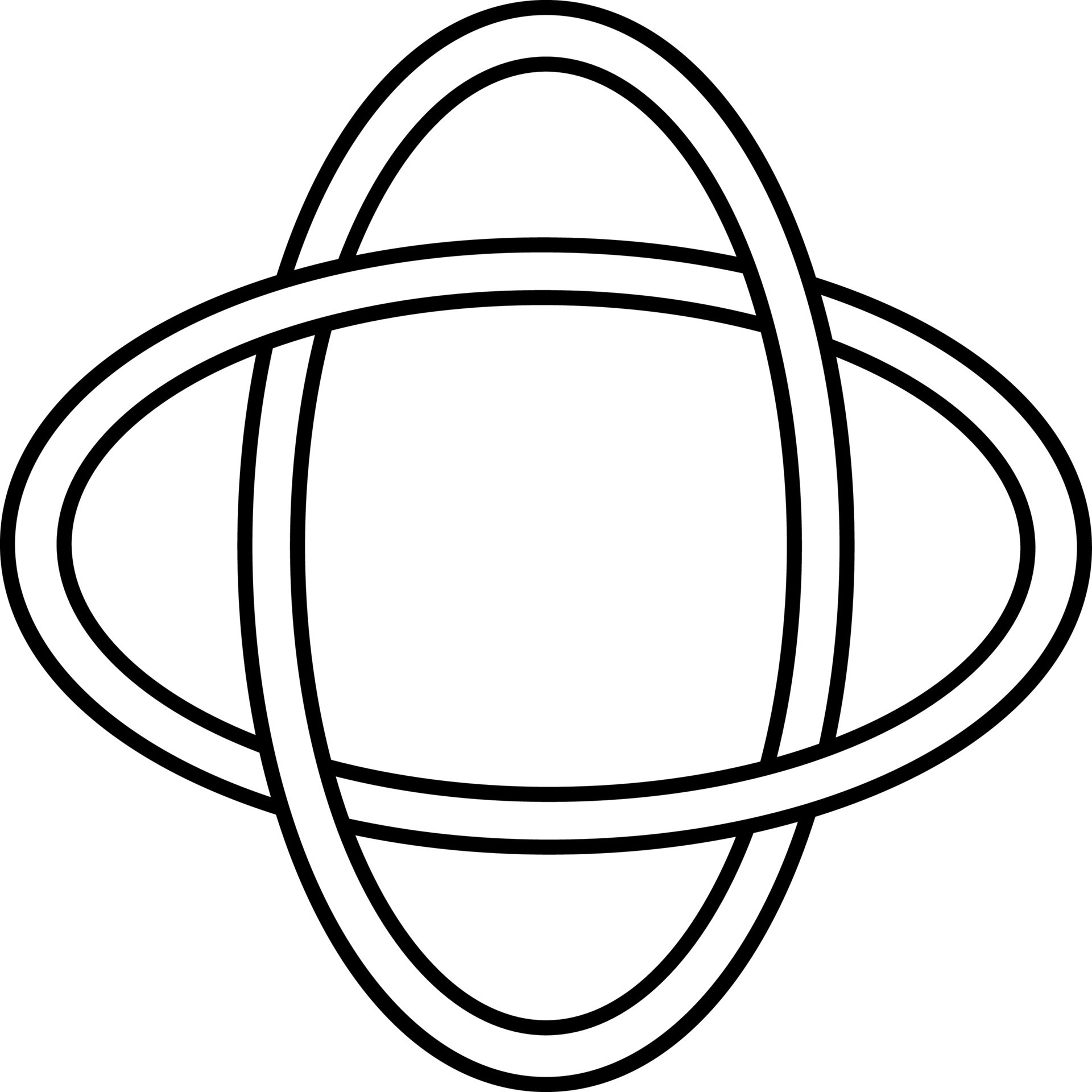 Two Circles Overlapping Icon In Linear Style. 24146771 Vector Art at