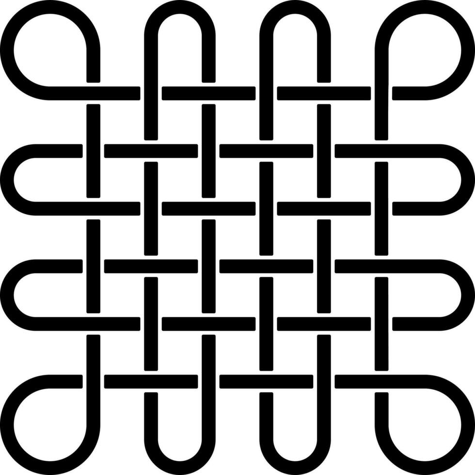 Alternate Spiral Knot Icon In Linear Style. vector