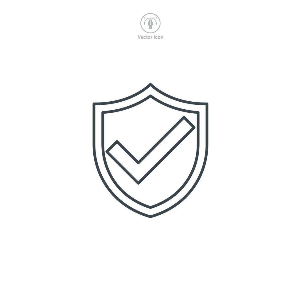 Shield icon symbol template for graphic and web design collection logo vector illustration