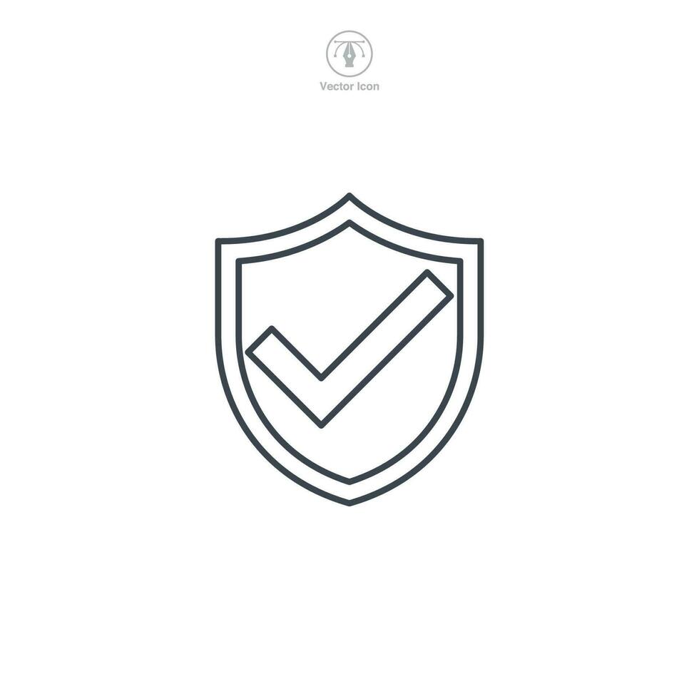 Shield icon symbol template for graphic and web design collection logo vector illustration