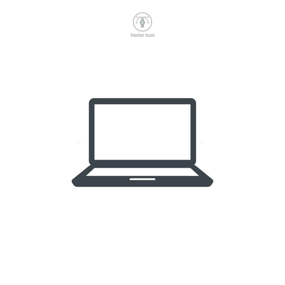 Laptop icon symbol template for graphic and web design collection logo vector illustration