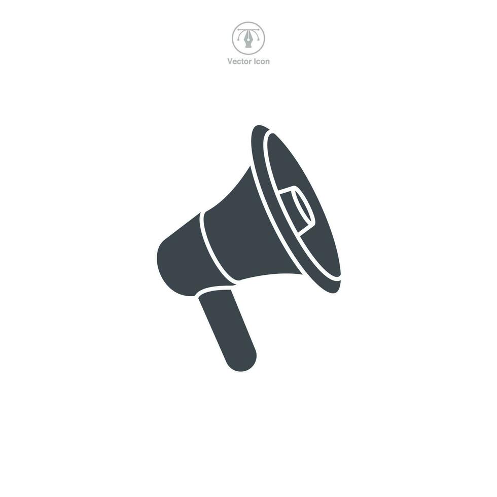 Megaphone icon symbol template for graphic and web design collection logo vector illustration