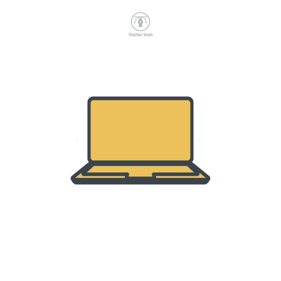 Laptop icon symbol template for graphic and web design collection logo vector illustration