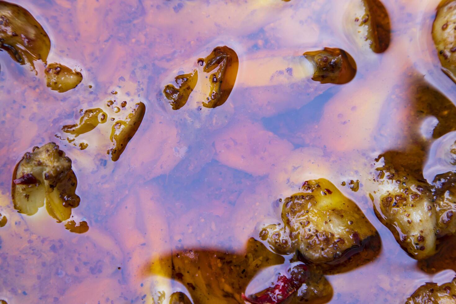 Raw mango pickle with mustard oil photo