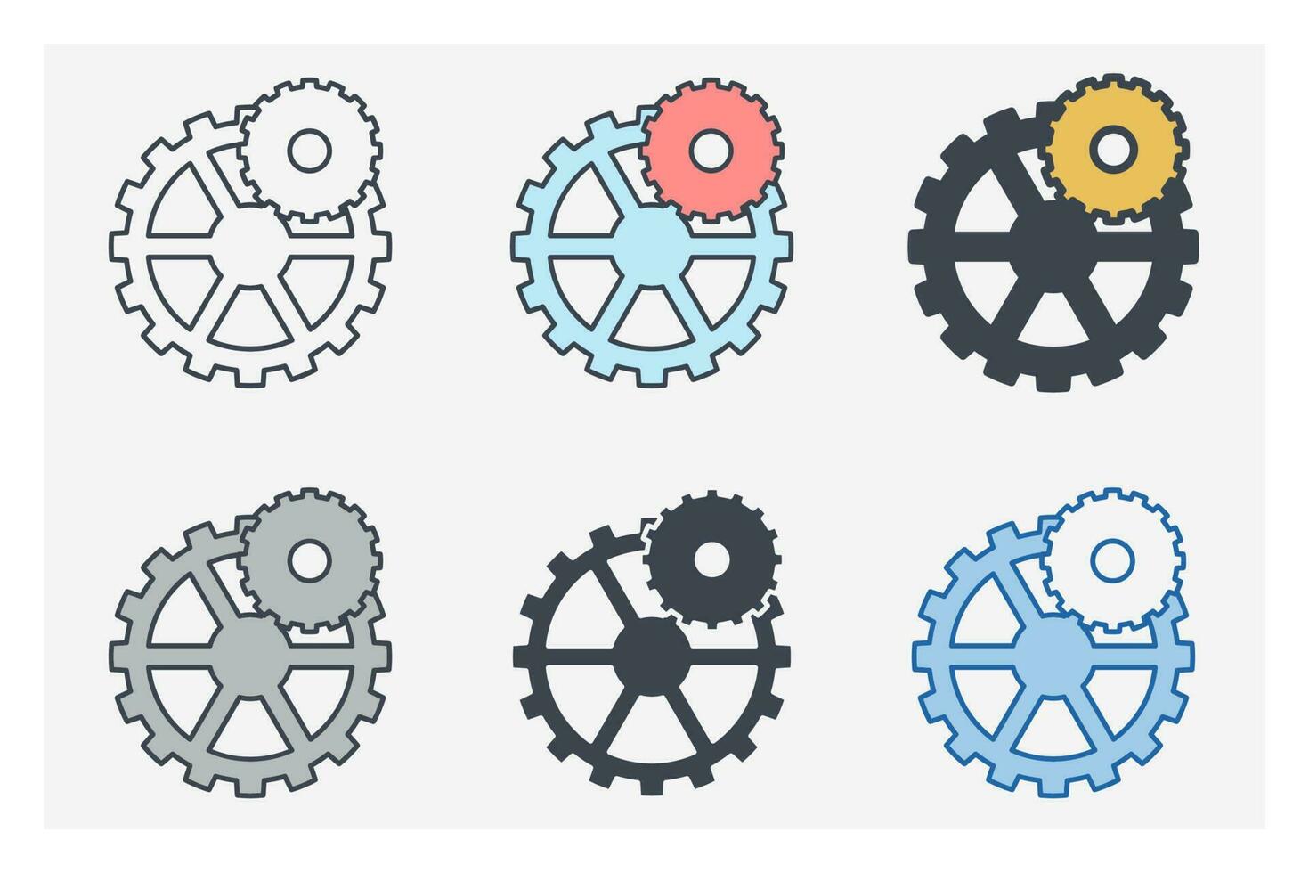 gear check mark icon symbol template for graphic and web design collection logo vector illustration