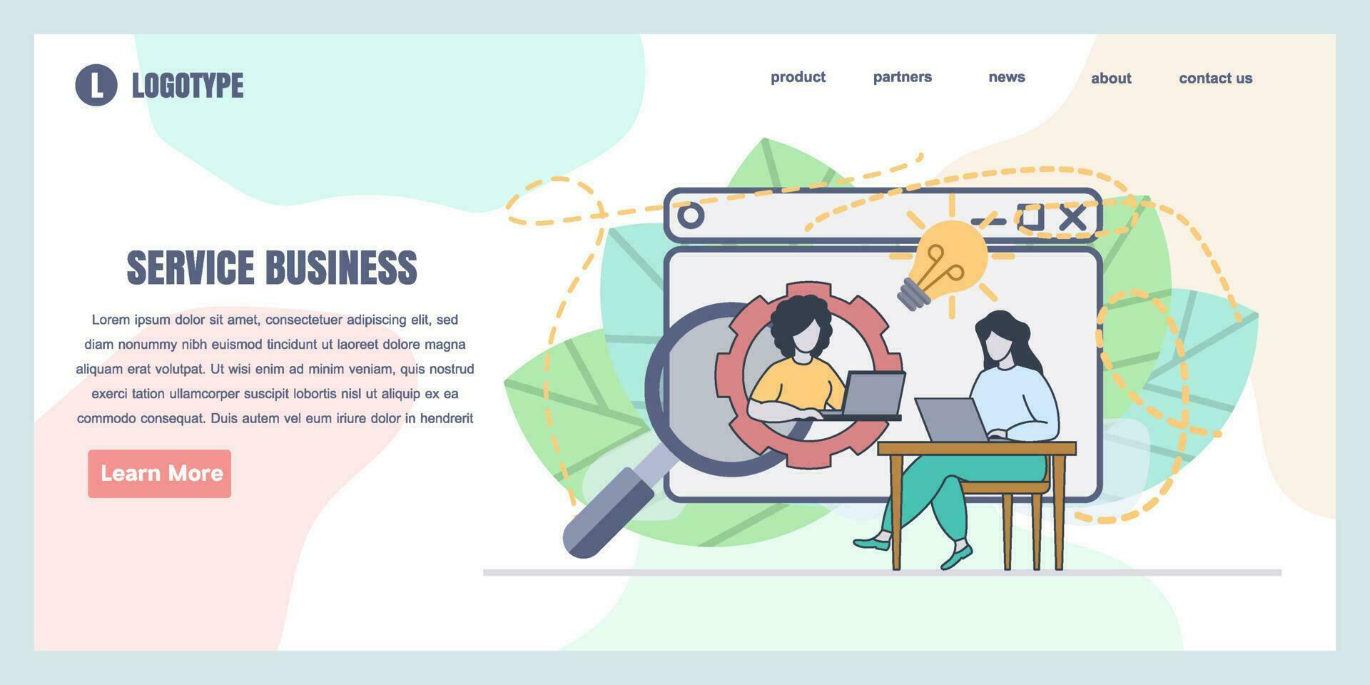 Landing page design templates for business services concept illustration, perfect for web page design, banner, mobile app, landing page, Flat Vector illustration