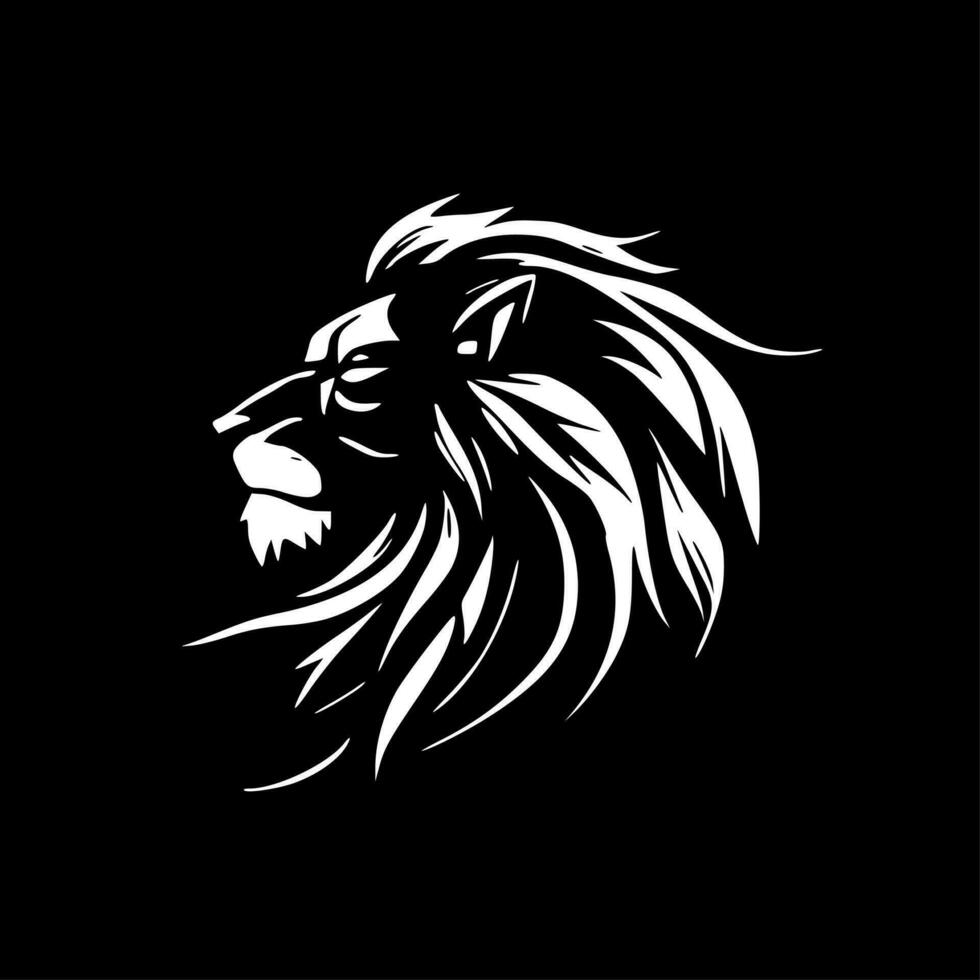 Lion, Black and White Vector illustration 24147800 Vector Art at Vecteezy