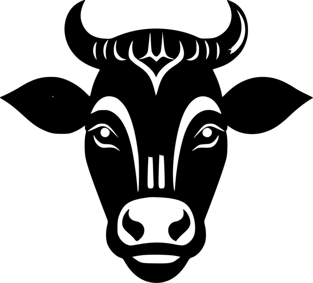 vaca - minimalista y plano logo - vector ilustración