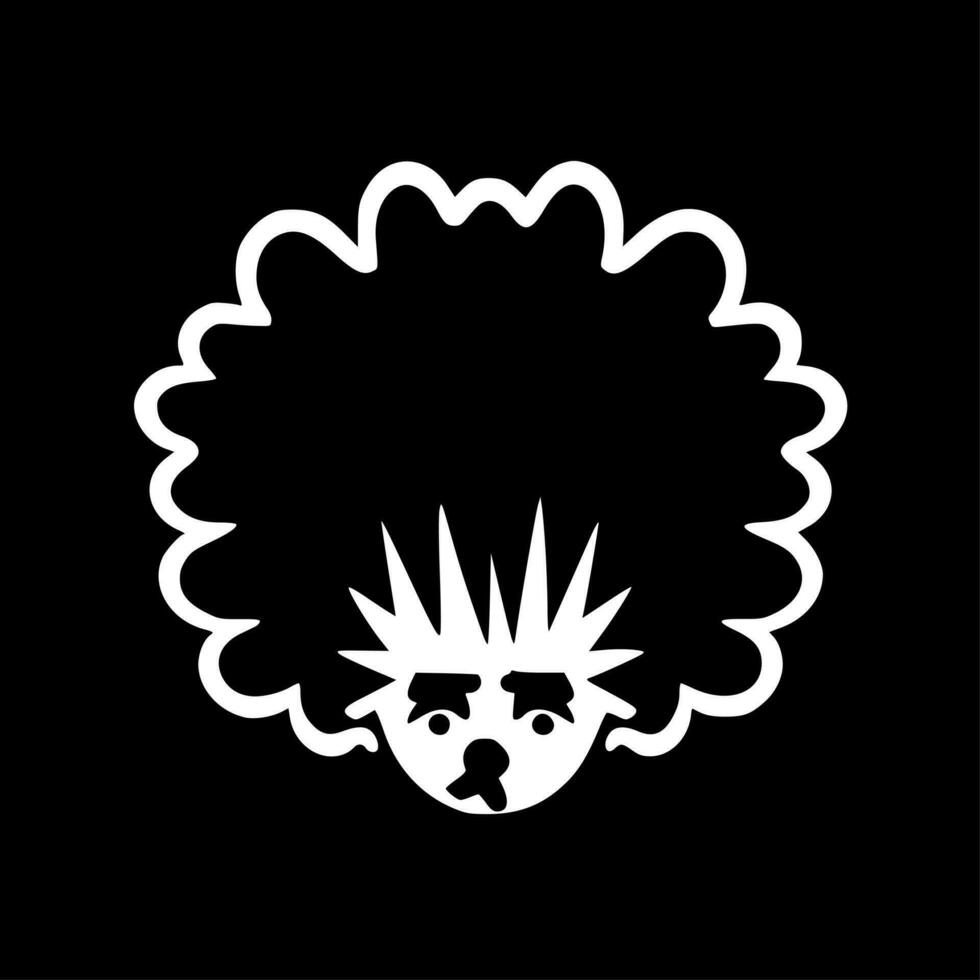 Clown - Black and White Isolated Icon - Vector illustration