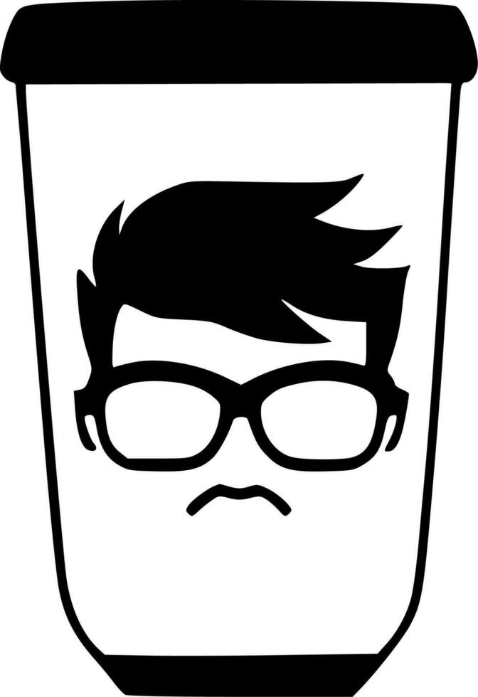 vaso, minimalista y sencillo silueta - vector ilustración