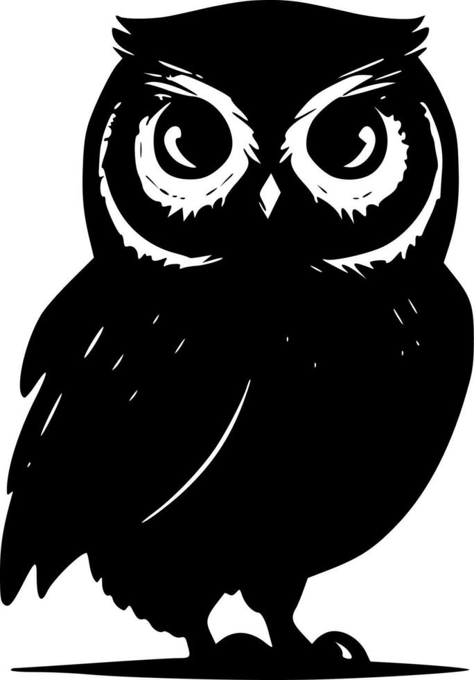 Owl - Minimalist and Flat Logo - Vector illustration