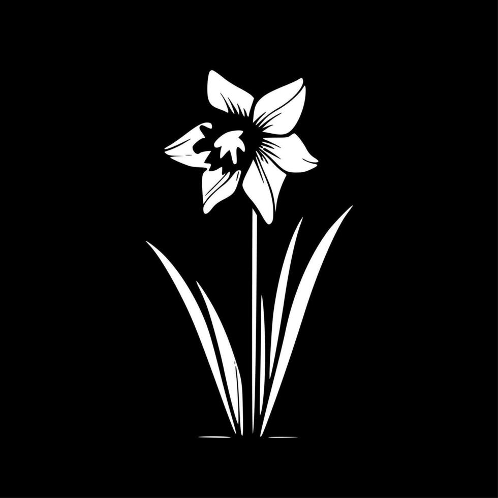 Daffodil, Minimalist and Simple Silhouette - Vector illustration