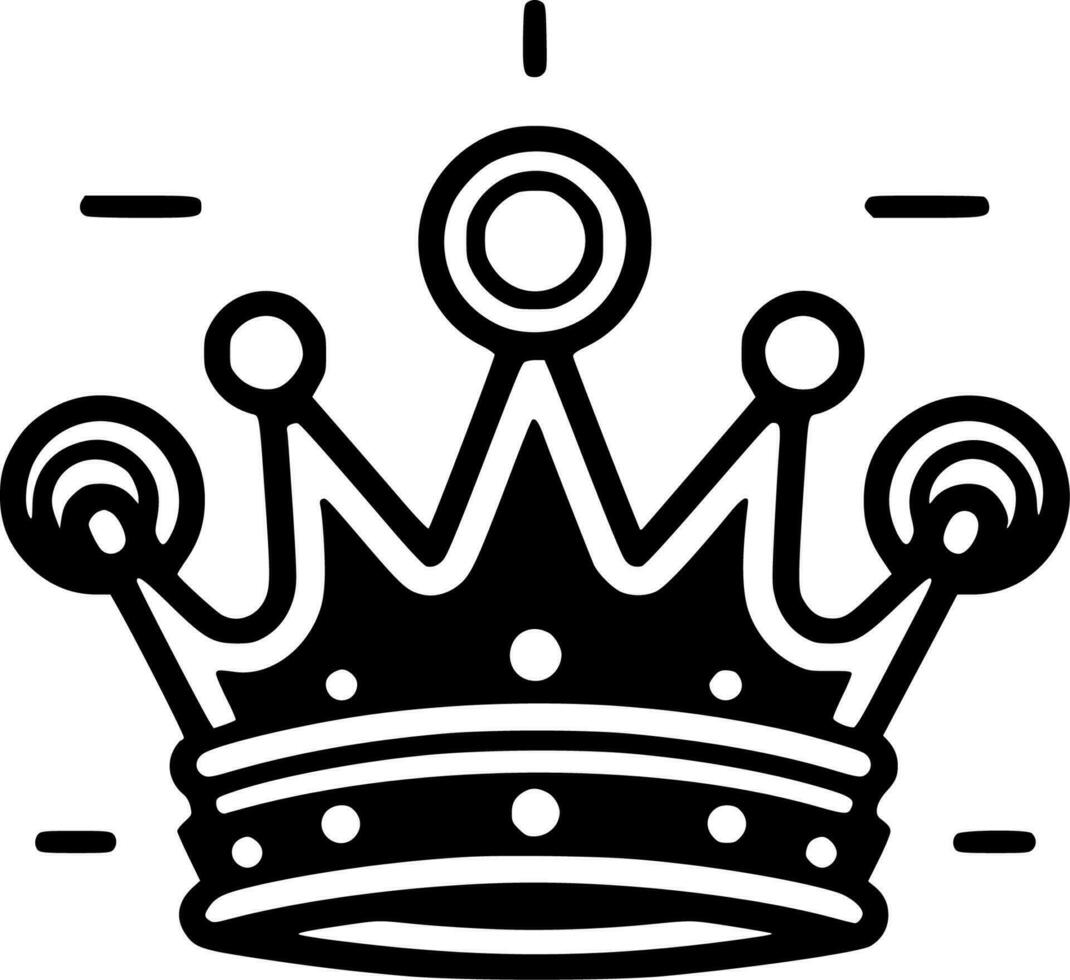 Crown, Minimalist and Simple Silhouette - Vector illustration