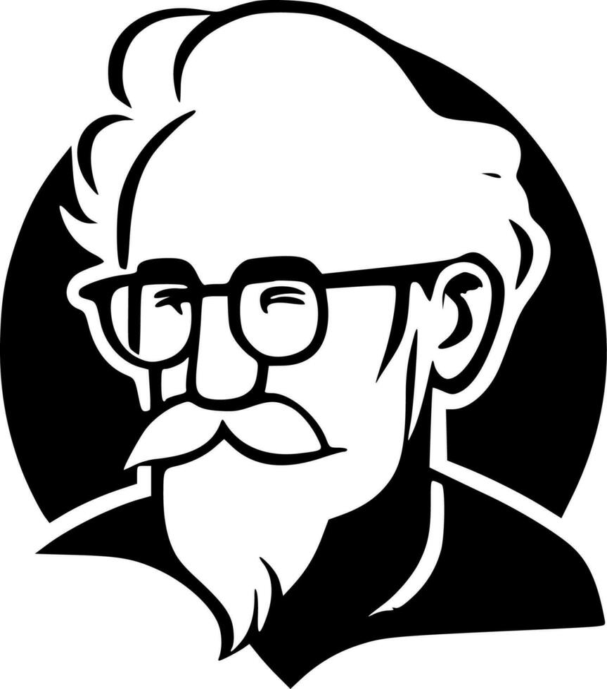 Senior, Minimalist and Simple Silhouette - Vector illustration