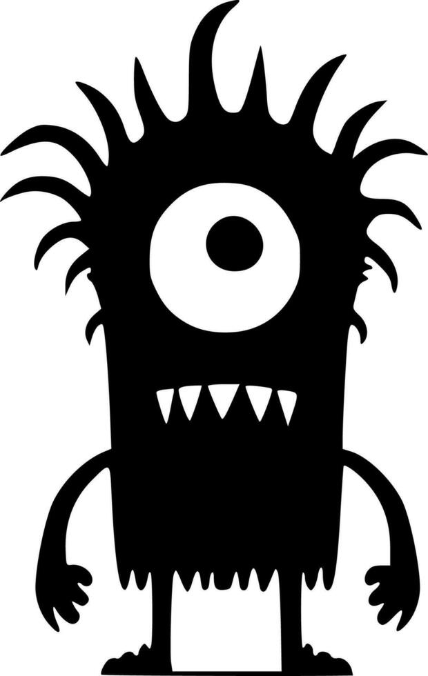 Monster - Minimalist and Flat Logo - Vector illustration
