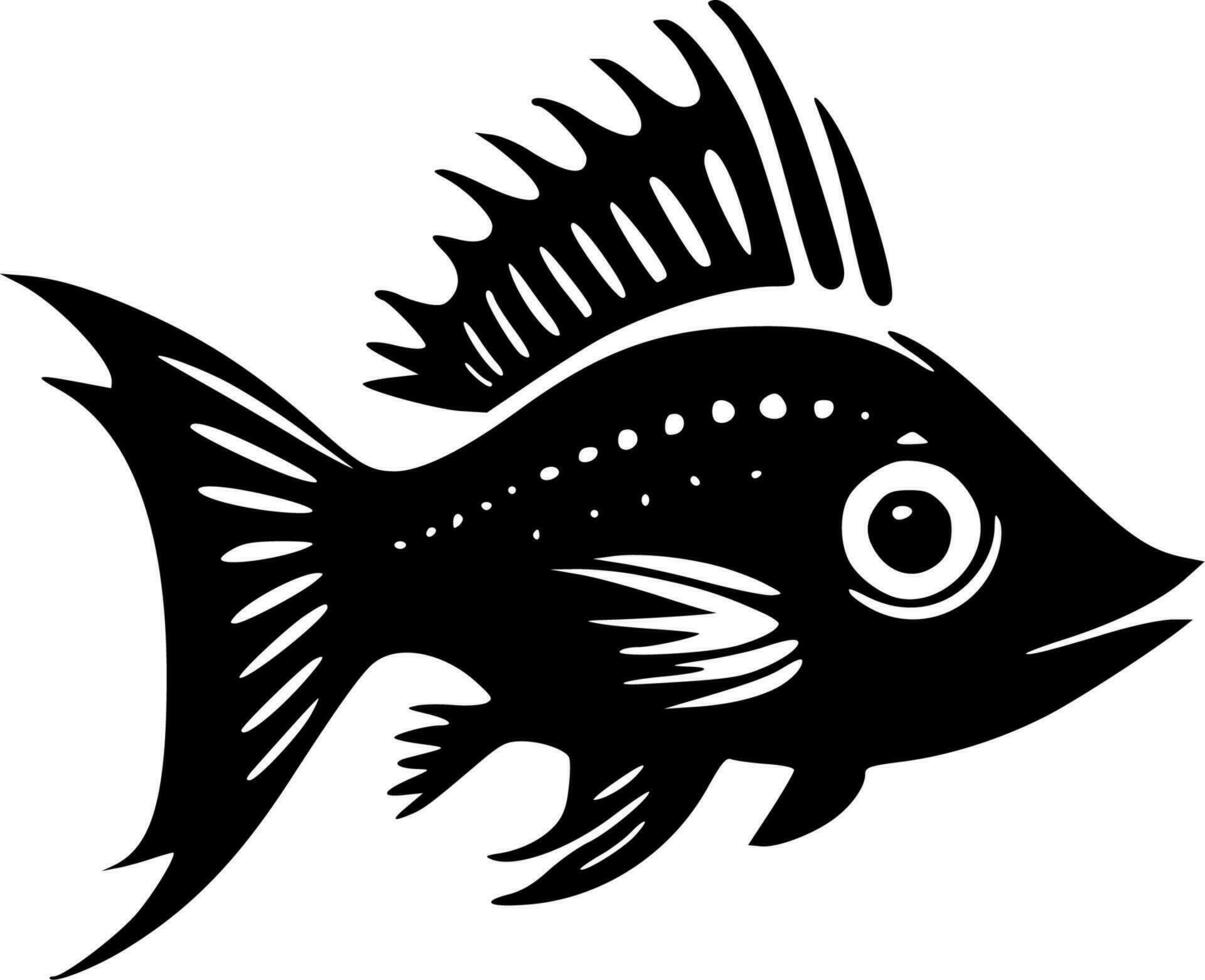 Fish, Minimalist and Simple Silhouette - Vector illustration