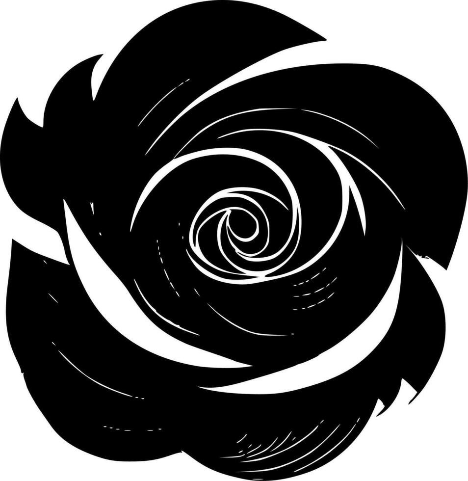 Rolled Flowers - Minimalist and Flat Logo - Vector illustration