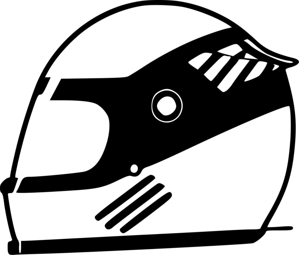 Helmet - Minimalist and Flat Logo - Vector illustration