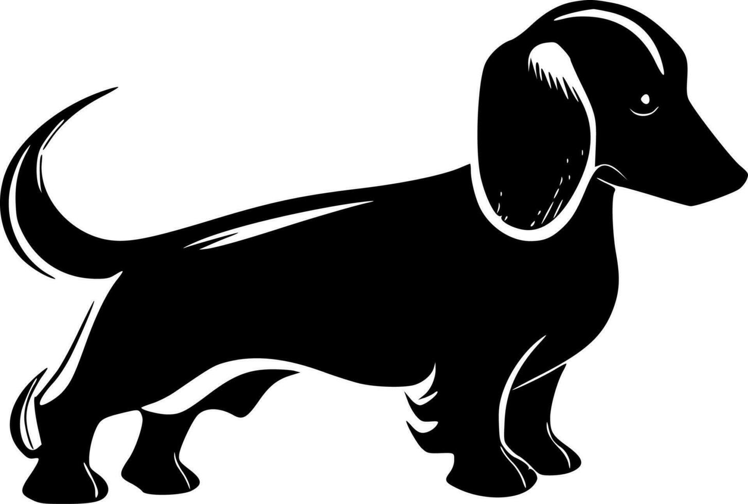 perro tejonero - minimalista y plano logo - vector ilustración