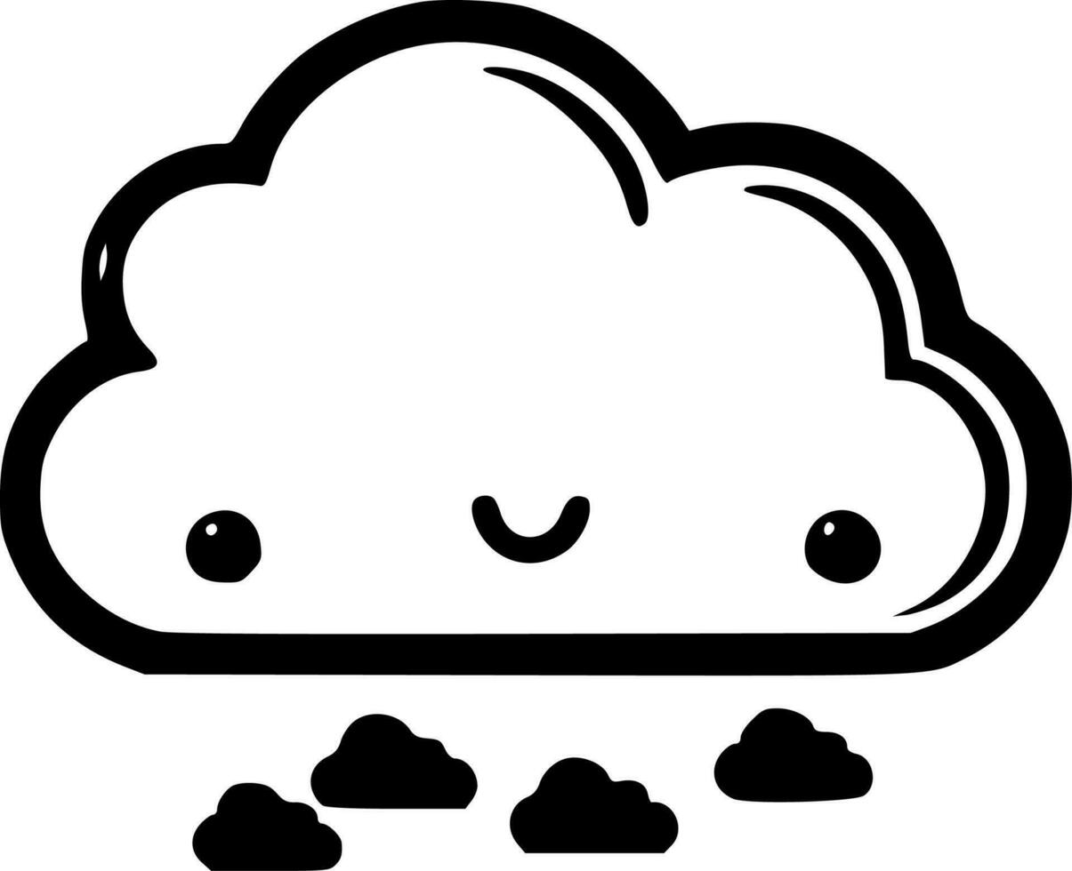 nubes - minimalista y plano logo - vector ilustración