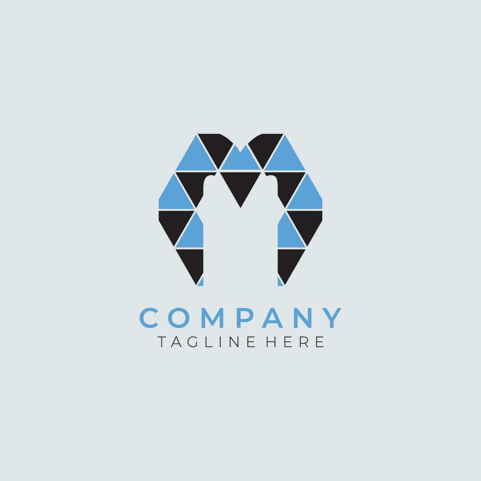 abstract monogram initial font logo template. icons for business of fashion, sport, luxury vector