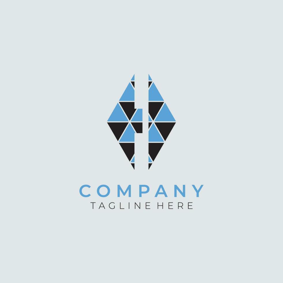 abstract monogram initial font logo template. icons for business of fashion, sport, luxury vector