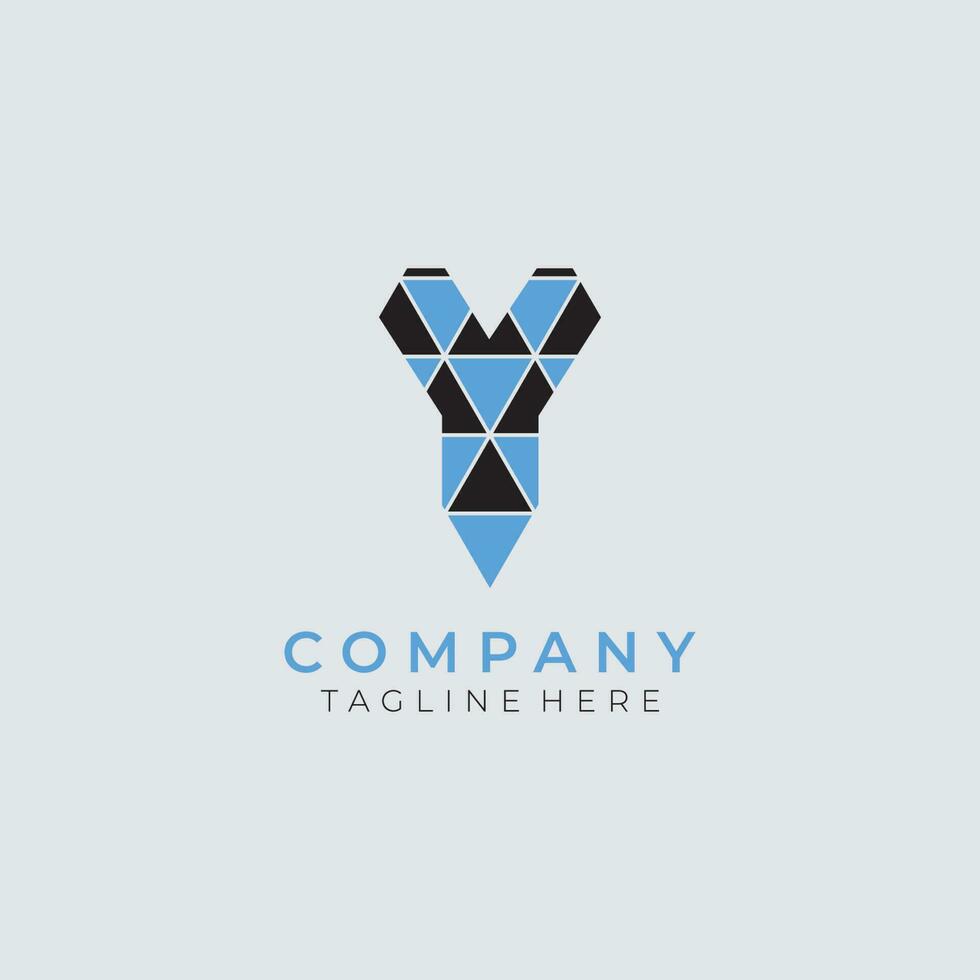 abstract monogram initial font logo template. icons for business of fashion, sport, luxury vector