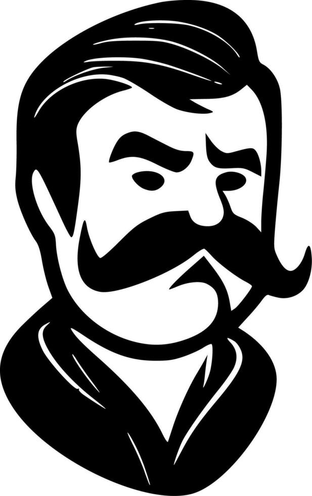 Mustache, Minimalist and Simple Silhouette - Vector illustration