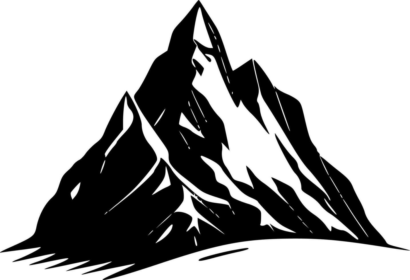 Mountain, Minimalist and Simple Silhouette - Vector illustration