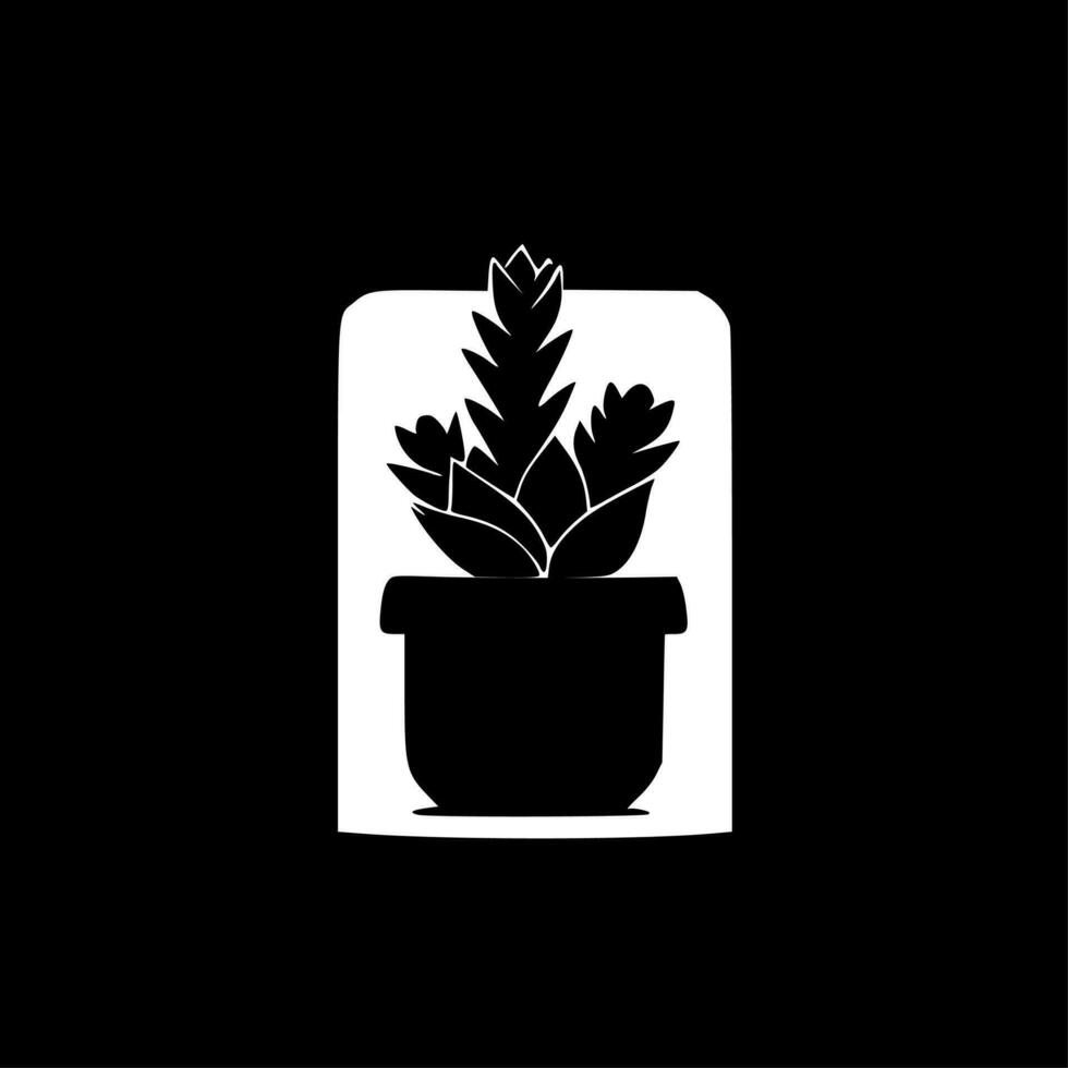 Succulent, Minimalist and Simple Silhouette - Vector illustration