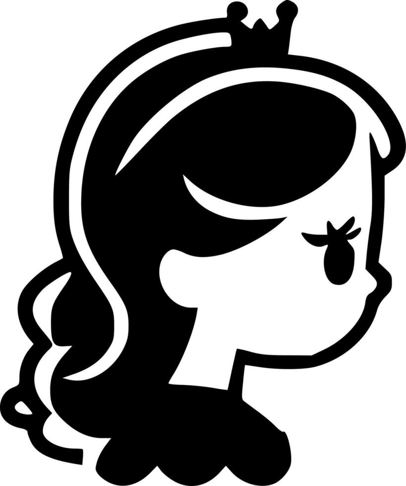 princesa - minimalista y plano logo - vector ilustración