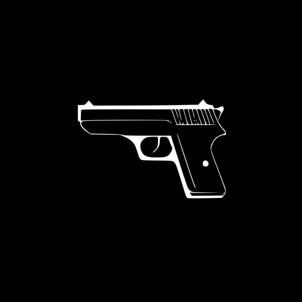 pistola - minimalista y plano logo - vector ilustración