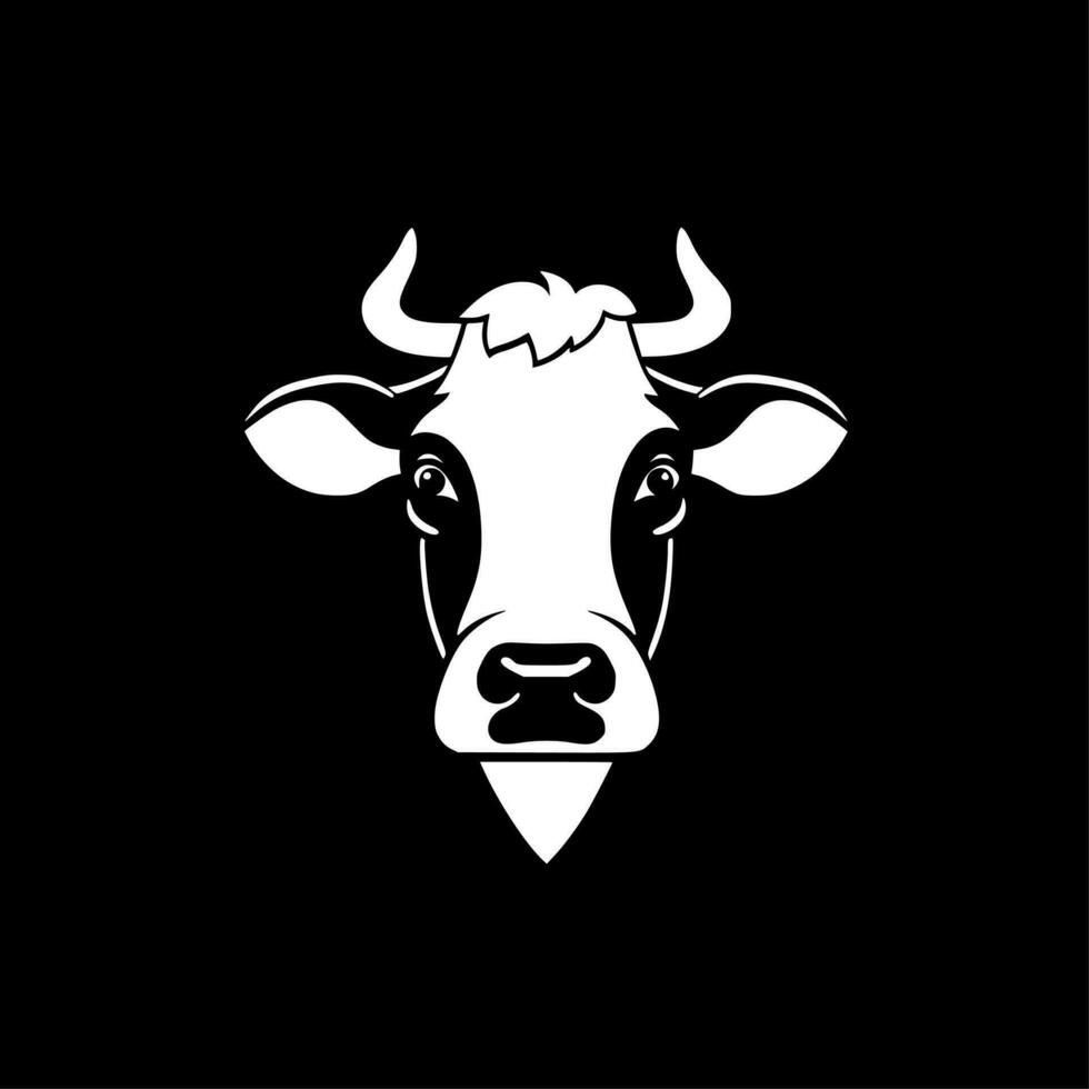 Cow, Minimalist and Simple Silhouette - Vector illustration