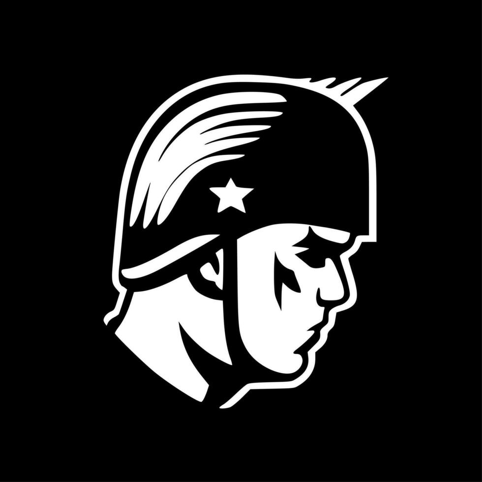 Army, Black and White Vector illustration