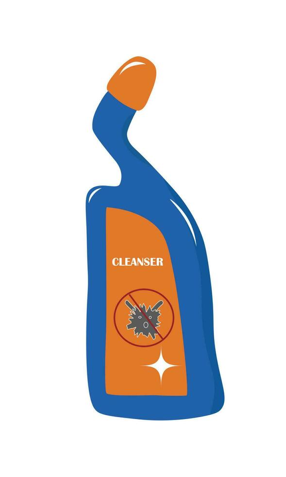 Dirt cleaning gel bottle vector. Bleach liquid bottle vector illustration. Bleach bottle cartoon vector.  Flat vector isolated on white background.