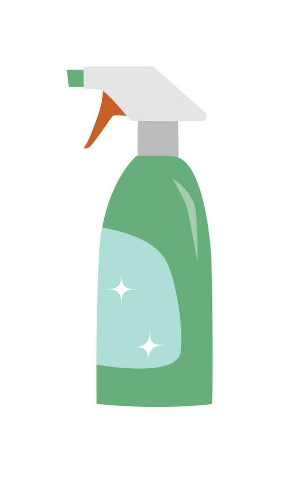 Plastic spray bottle vector. Spray bottle cartoon vector. Plastic waste. Flat vector illustration in cartoon style isolated on white background.