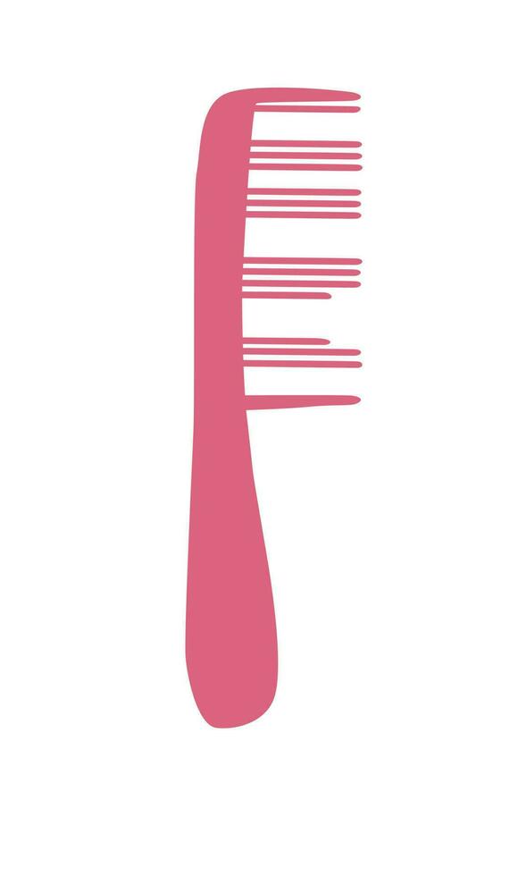 Broken plastic comb vector. Broken plastic product concept. Comb clipart. Flat vector in cartoon style isolated on white background.