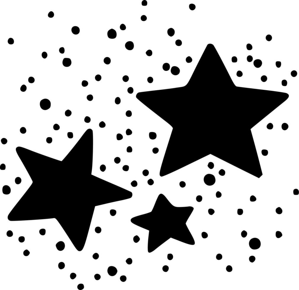 Stars, Minimalist and Simple Silhouette - Vector illustration