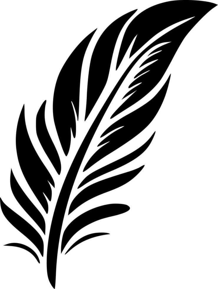 Feather, Minimalist and Simple Silhouette - Vector illustration
