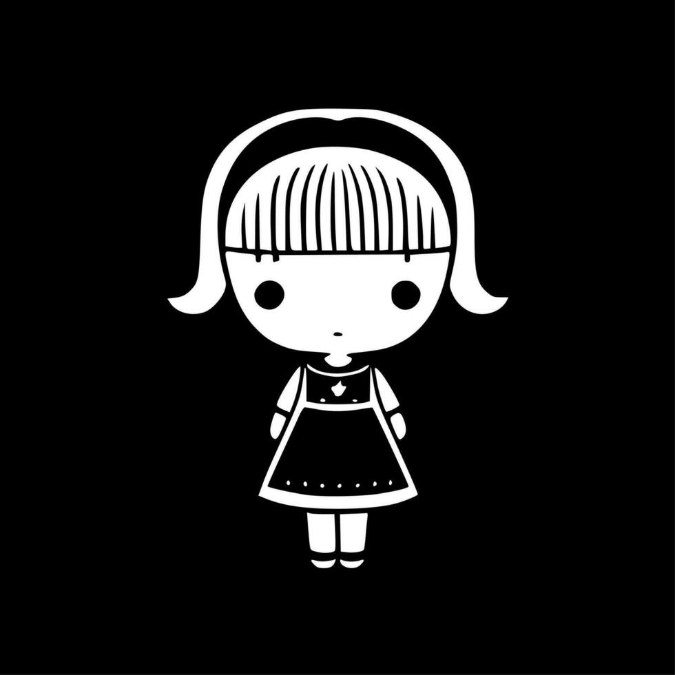 Doll, Minimalist and Simple Silhouette - Vector illustration