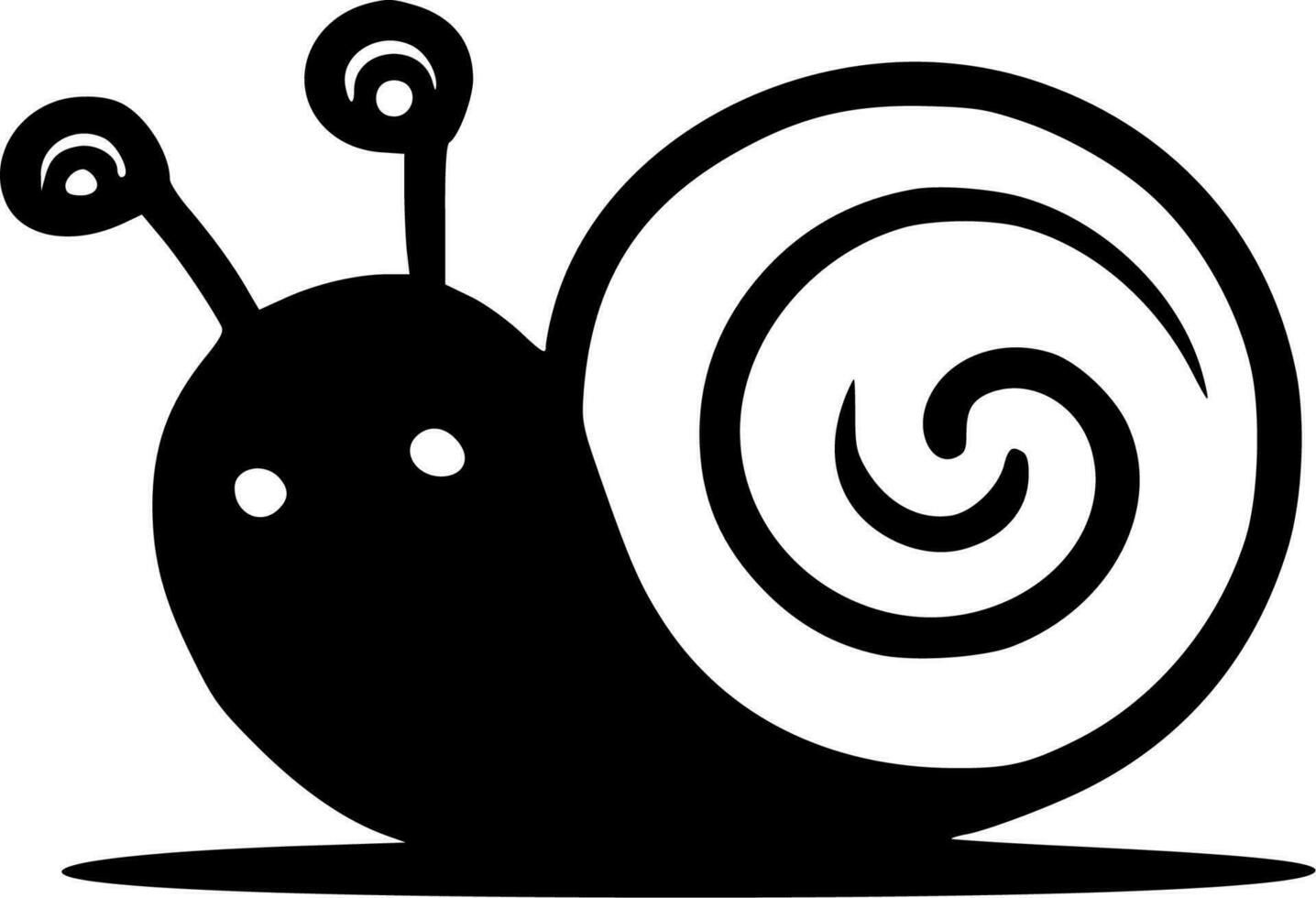 Snail - Minimalist and Flat Logo - Vector illustration