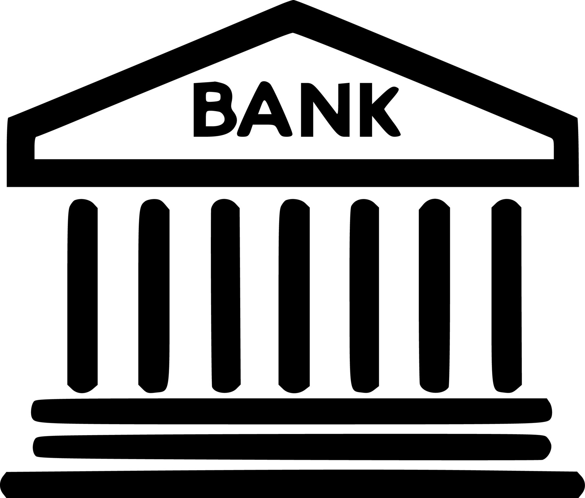 Bank, Minimalist and Simple Silhouette - Vector illustration 24148363 ...