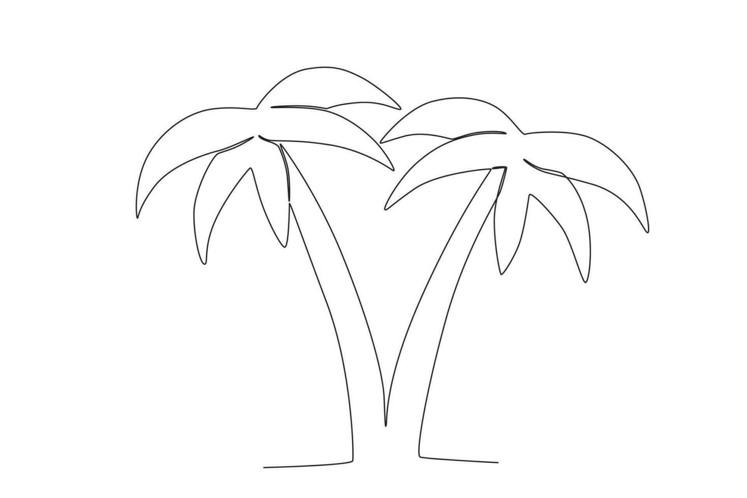 Coconut tree on the beach vector
